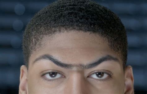 why did anthony davis shave his unibrow
